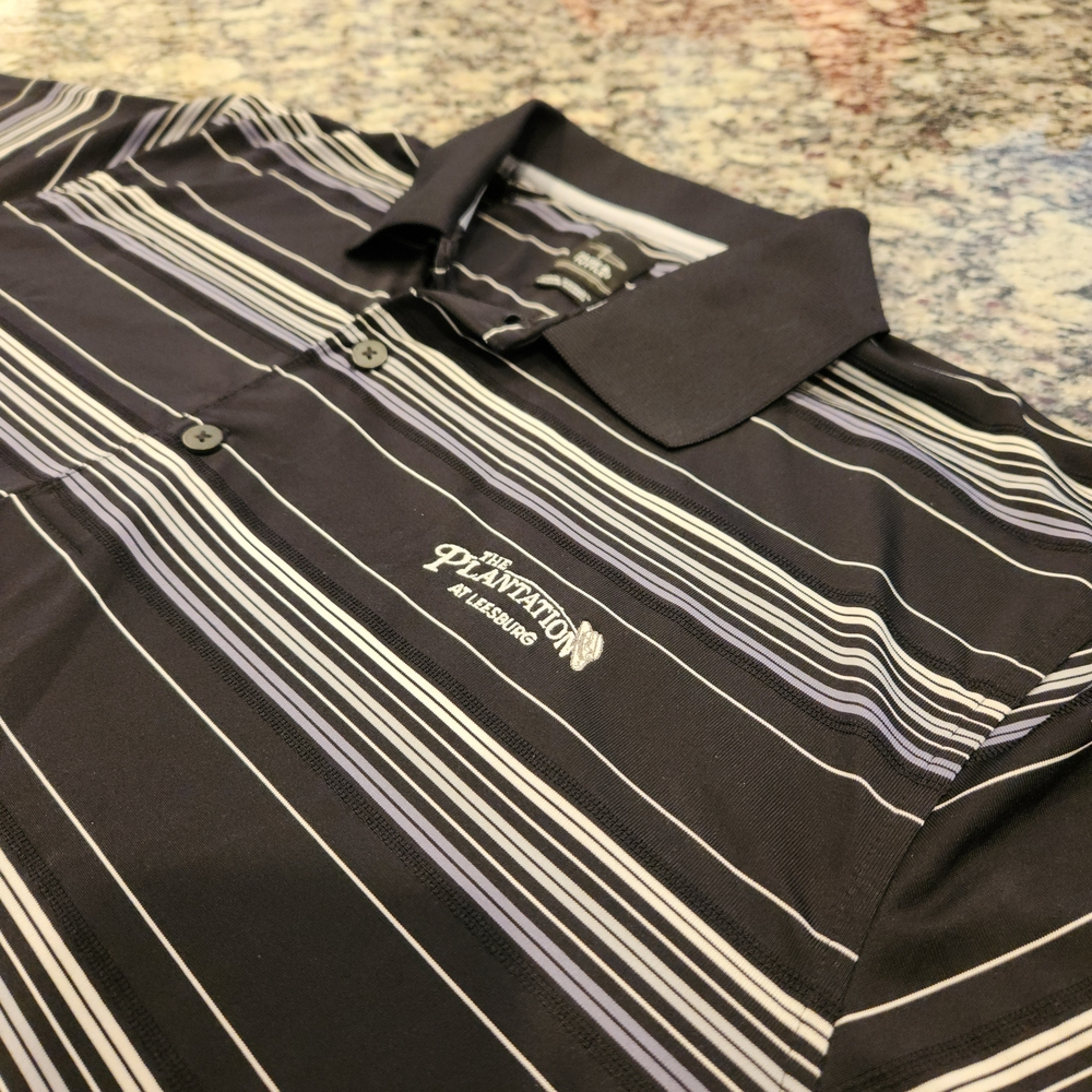 Plantation At Leesburg Logo Polo Shirt Men's L Page & Tuttle Golf Black Gray